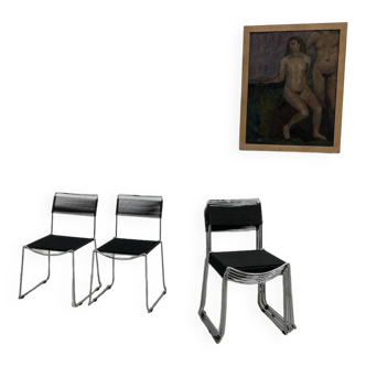Set of 7 "spaghetti" chairs by Giandomenico Belotti