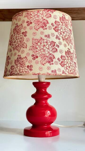 LAMPE Céramique Mûriers ANNEES 70