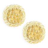 Pair of Large Mid-Century Bubble Glass Ceiling Lights by H. Tynell, 1960s