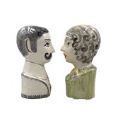 Tarcisio Tosin, Two half-bust sculptures, La Freccia, Vicenza Italy 1960s