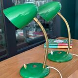 Lampes cocotte années 50/60 vert franc