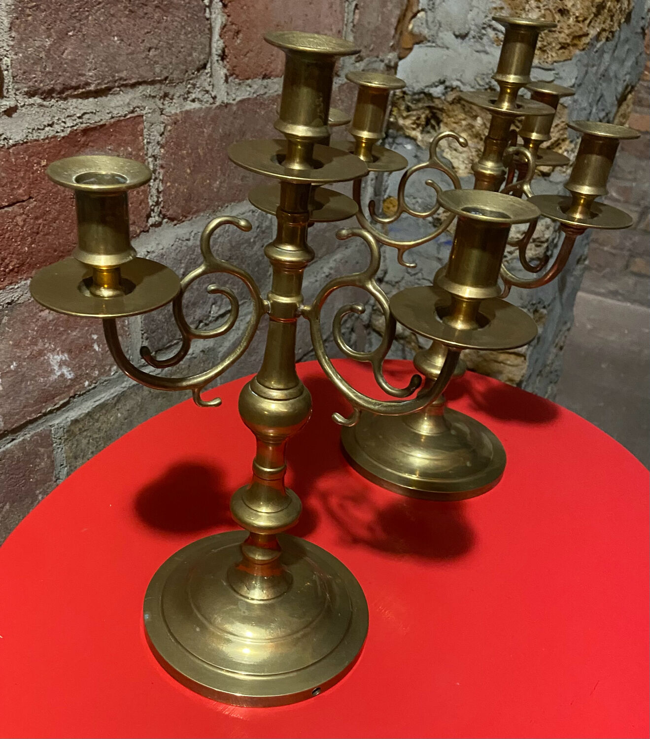 Pair of vintage brass candlesticks