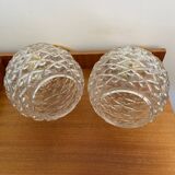 Old vintage glass globe lamp worked
