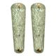 Monumental Green Murano Glass Wall Sconces From Italy – Set of Two