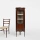 20th Century French Louis XV style corner display cabinet with arched glass, ca 1950