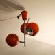 Vintage seventies orange eyeball ceiling light