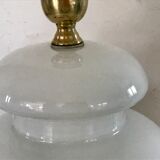 Vintage opaline lamp and brass 50 cm