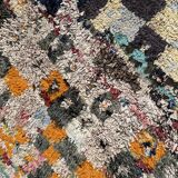 Tapis Berbère Boucherouite coloré - 129 x 160 cm