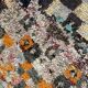 Colorful Boucherouite Berber rug - 129 x 160 cm
