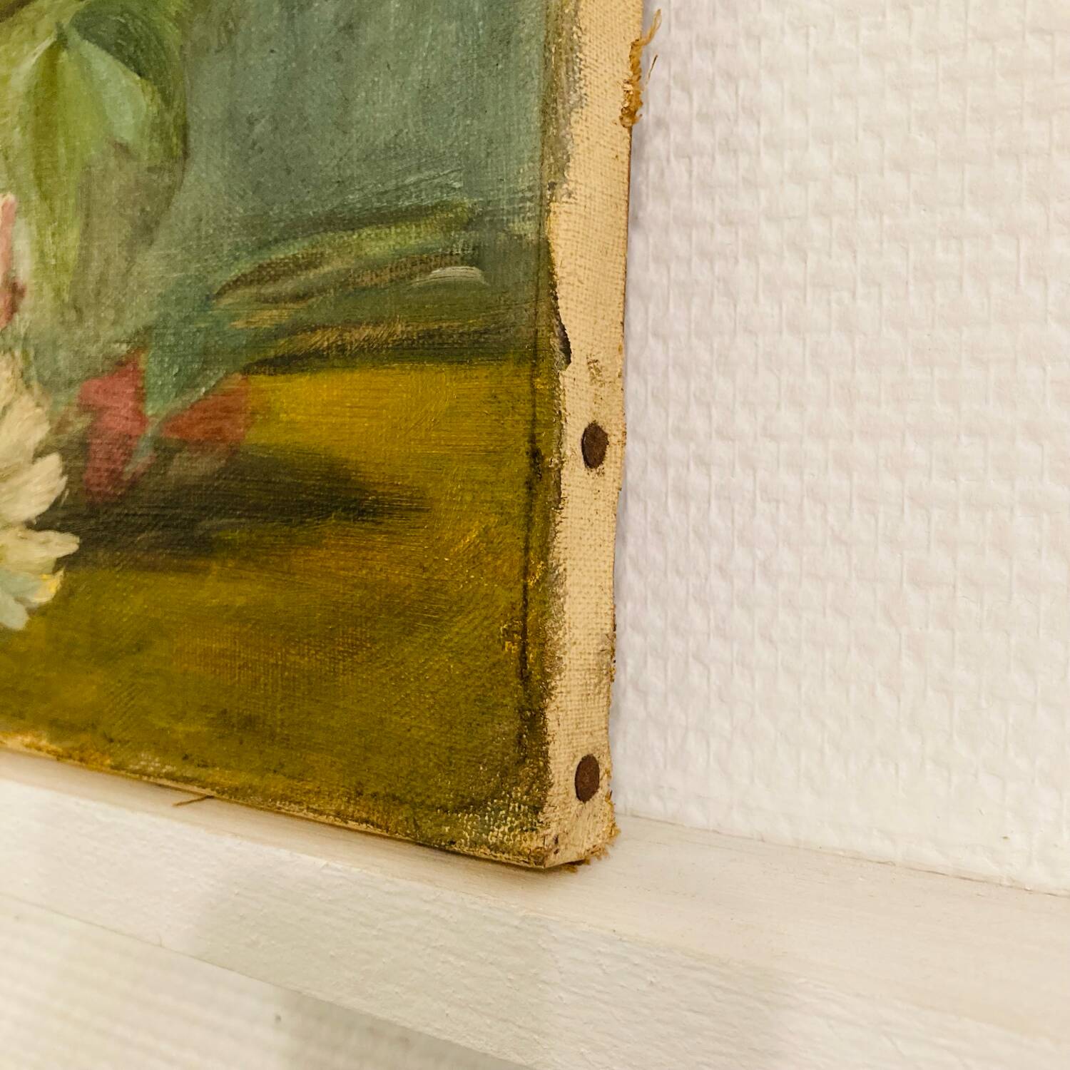 Oil on canvas 1898 still life bouquet deposited