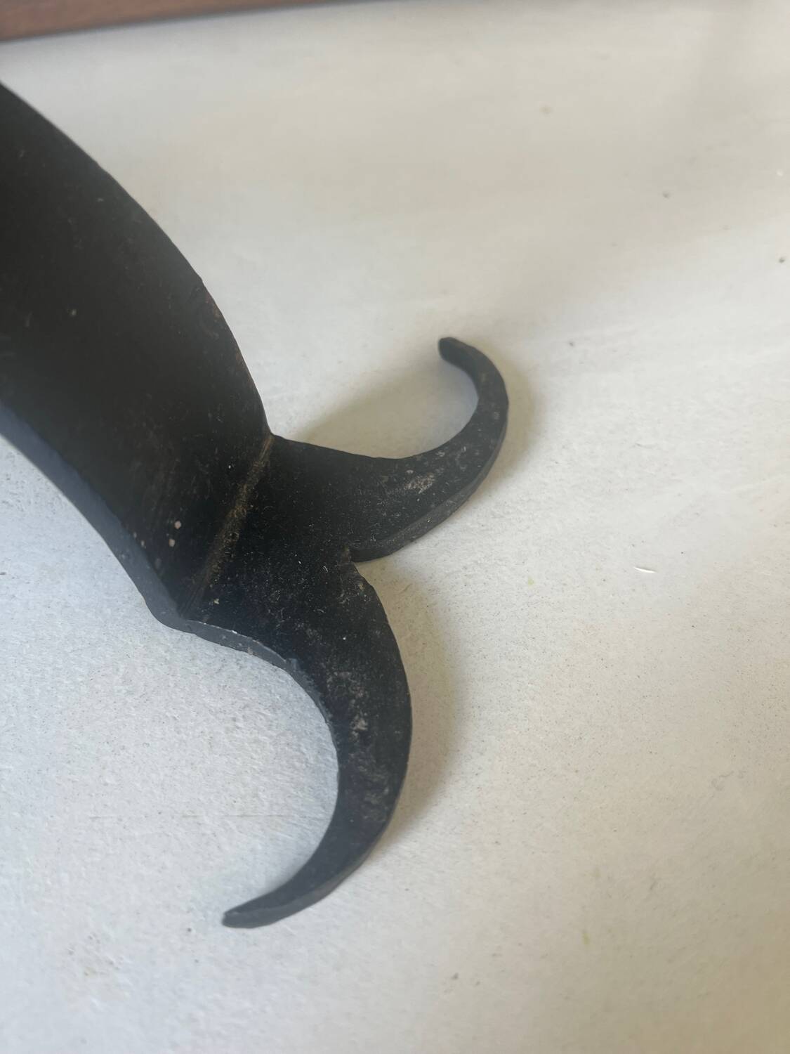 Pair of brutalist wrought iron candlesticks from the 1950s
