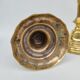 Pair of solid brass candlesticks, early 18th century.