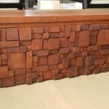 Solid oak bar chest paul evans style