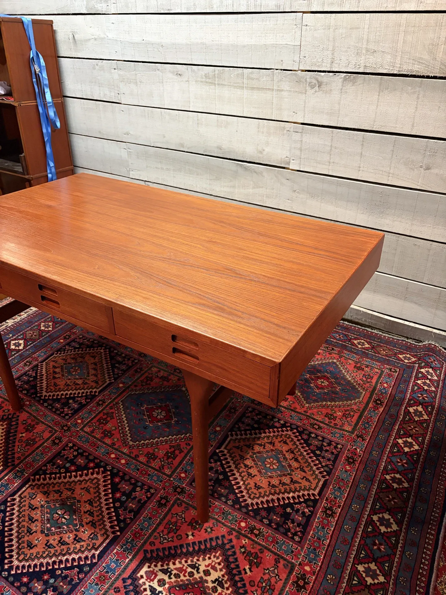 Teak desk design by Nanna Ditzel and Ed Soren Willadsen, 1955.
