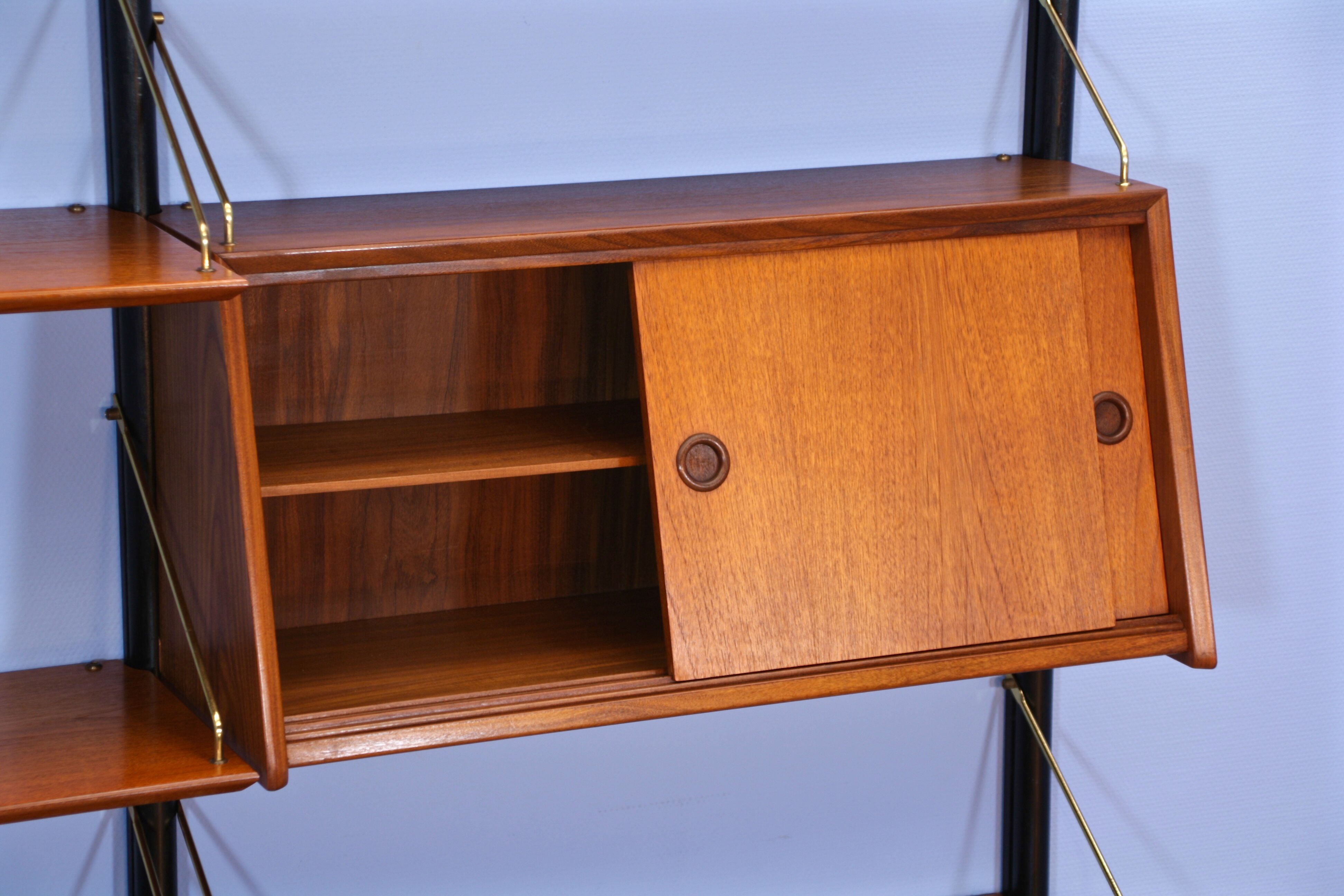Étagère en teck par Louis van Teeffelen pour WeBe, années 1960
