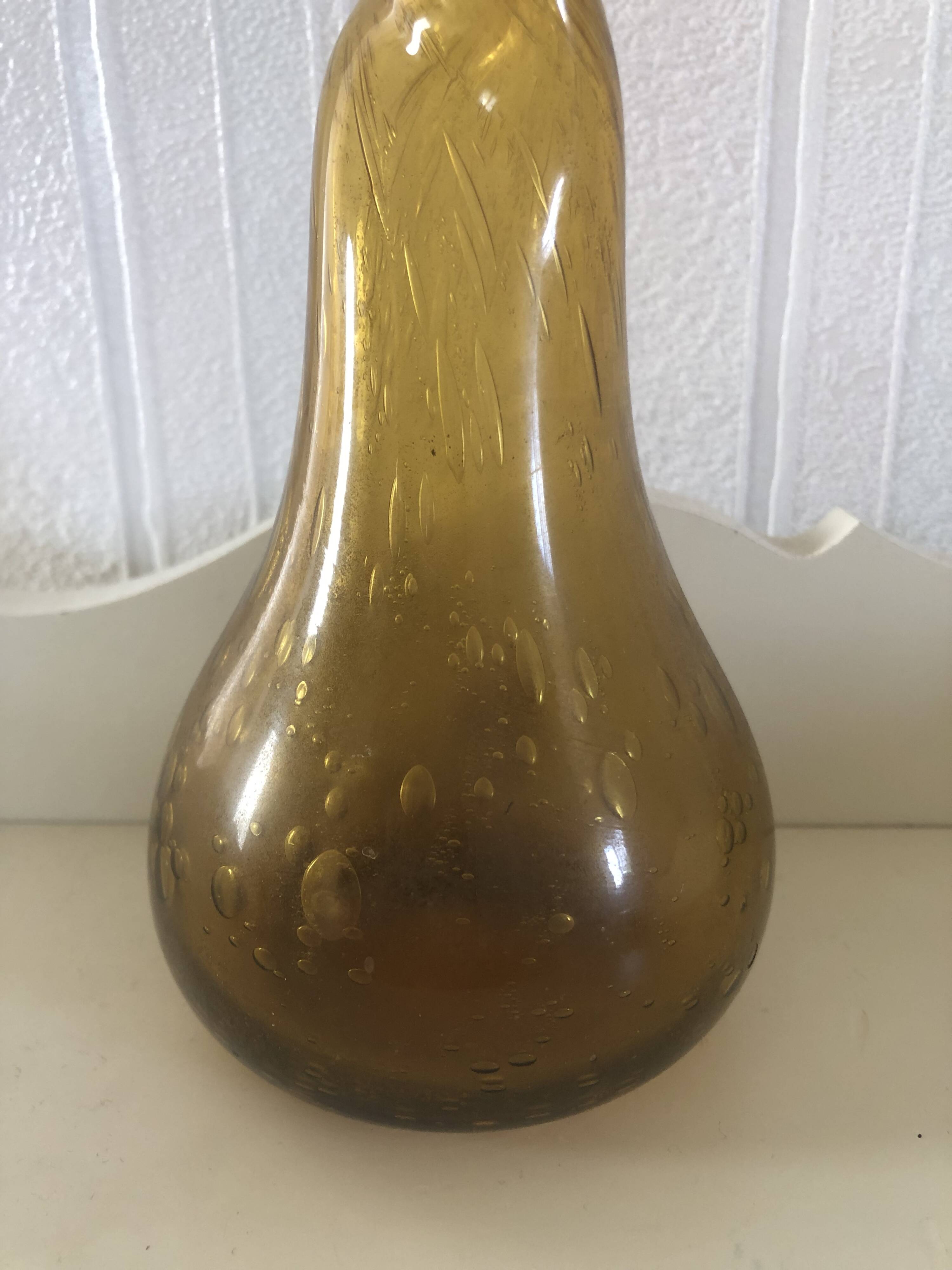 Vase soliflore en verre bullé