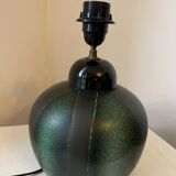 Vintage 1970s green and black ceramic lamp base