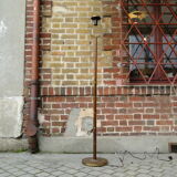 Scandinavian lamppost in teak and brass 1960s.