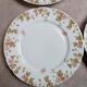 Set of 6 vintage French porcelain plates – pink floral design