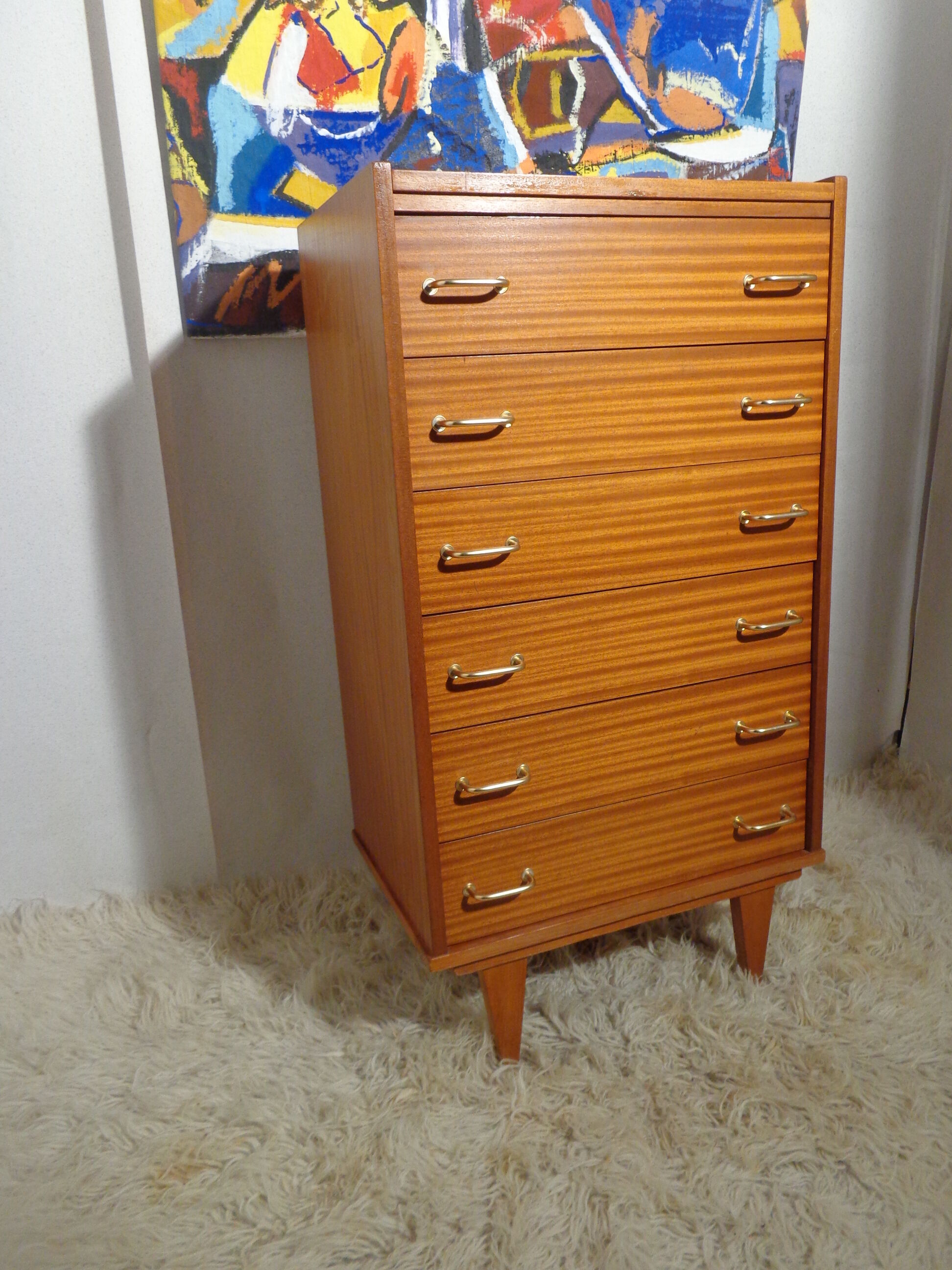 Vintage rag chest of drawers from the 60s