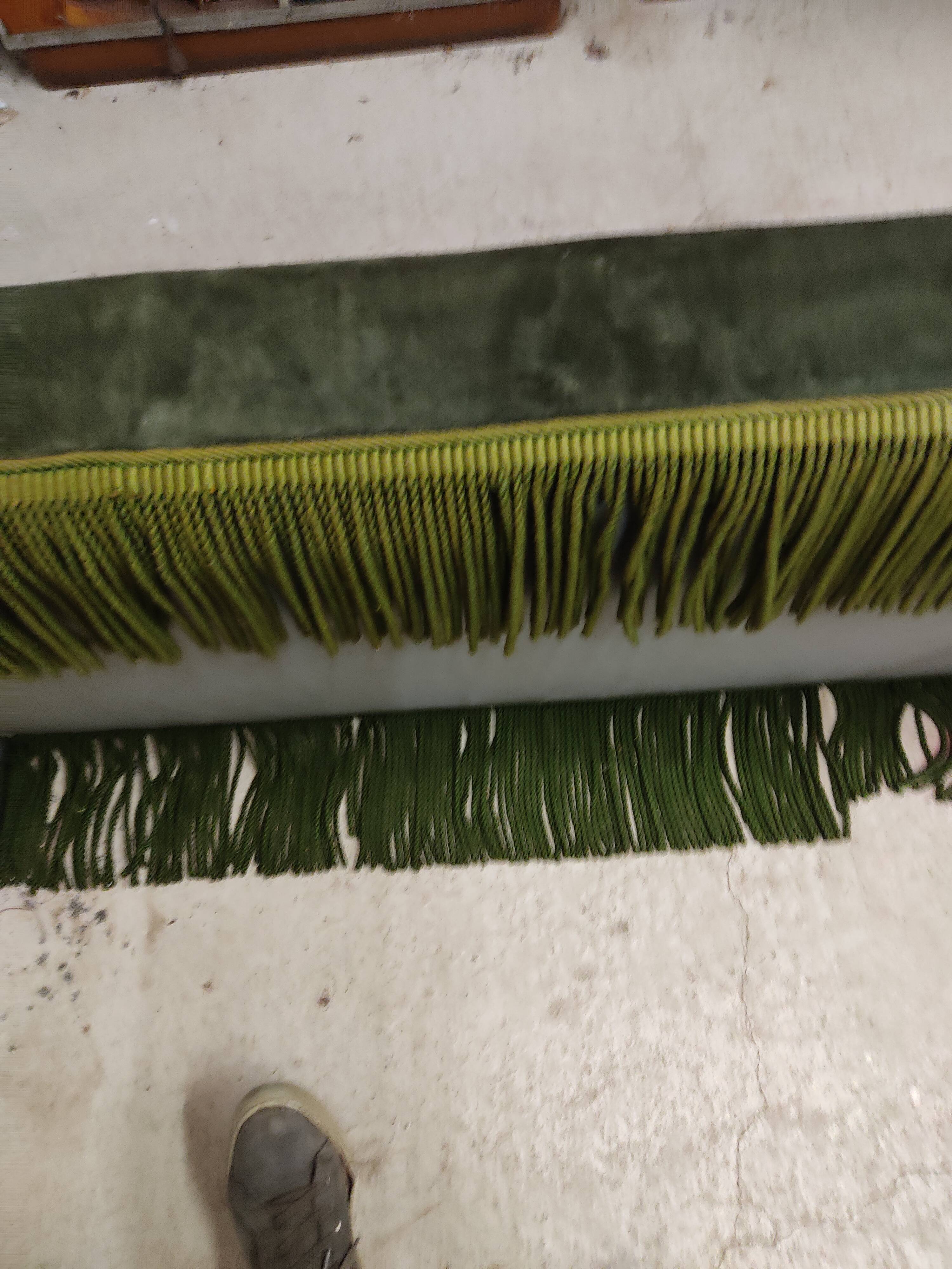 Bench epoque 19 ieme velvet green