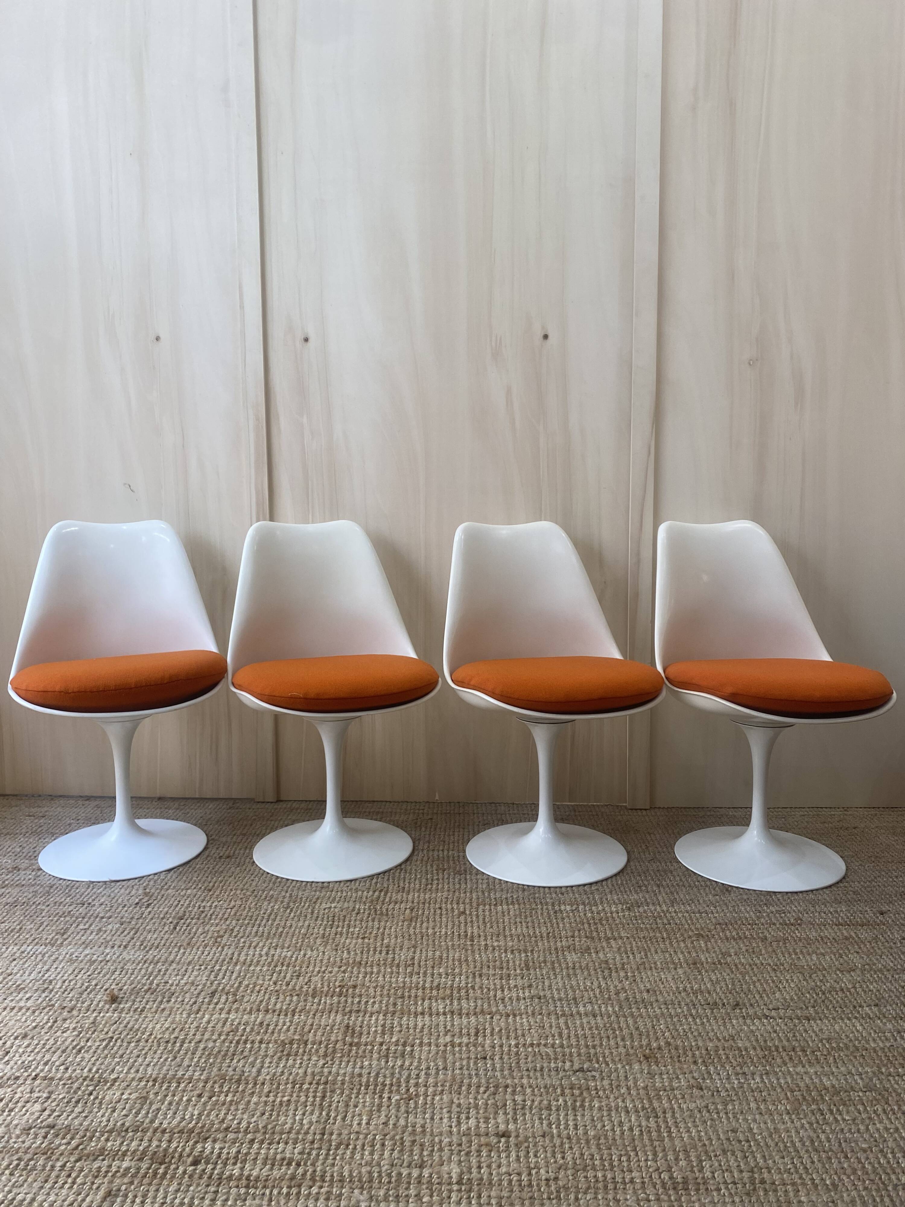 4 swivel Tulip chairs - Knoll - vintage