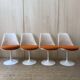 4 swivel Tulip chairs - Knoll - vintage