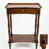 Crossbow Side Table in Louis-Philippe Style – Blonde Walnut, 19th Century