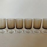 6 Luminarc Sweden liqueur glasses / Smoked Cavalier
