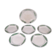 5 plates and a dish faïence de longchamp terre of fer series cannes art deco