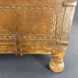 Old wedding chest in carved wood Nepal or India