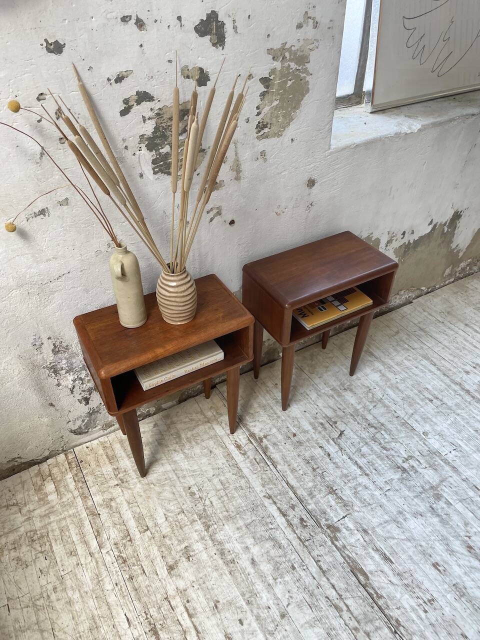 Paire de chevet scandinave en teck