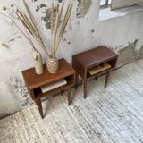 Pair of Scandinavian teak bedside tables