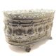 Old planter decorations medallion brass / bronze deco flower garden