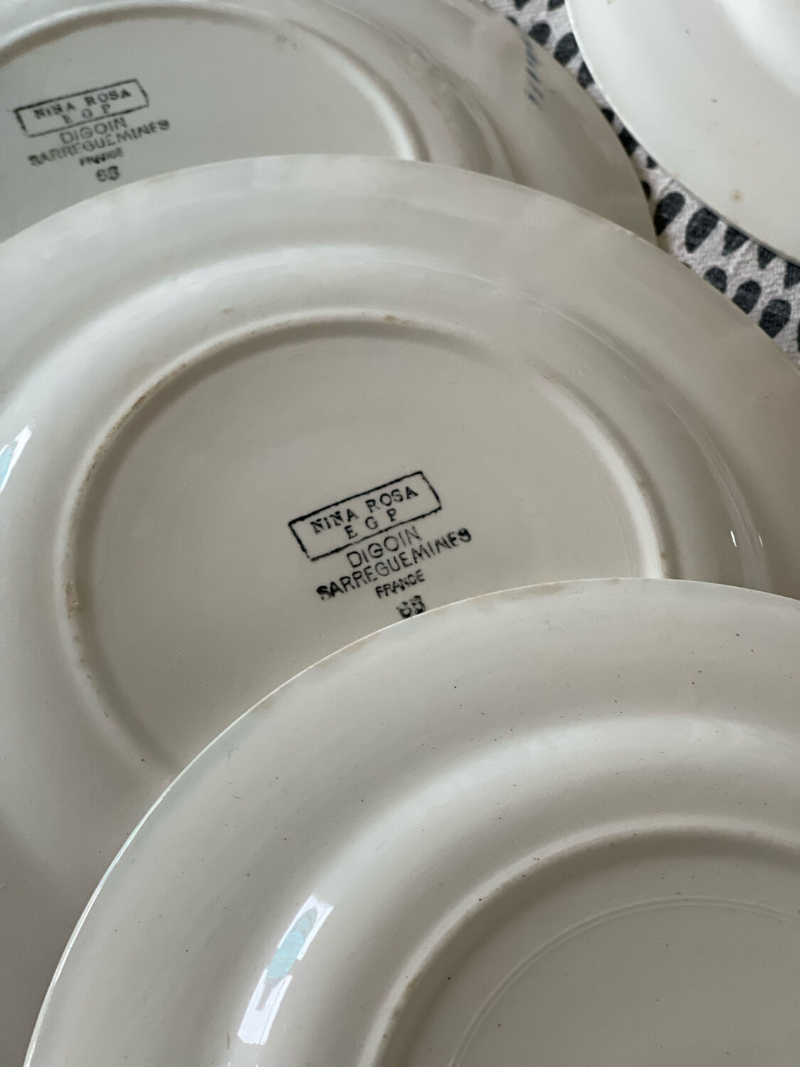 8 flat plates digoin sarreguemines