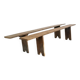 Pair of wooden farmhouse benches