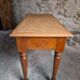 Vintage beech desk with a linoleum top and drawer.