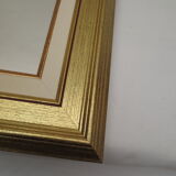 Rectangular mirror, gilded wood tower