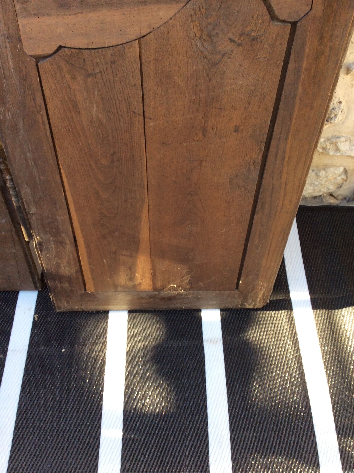 Paire de portes d'armoire ancienne en bois