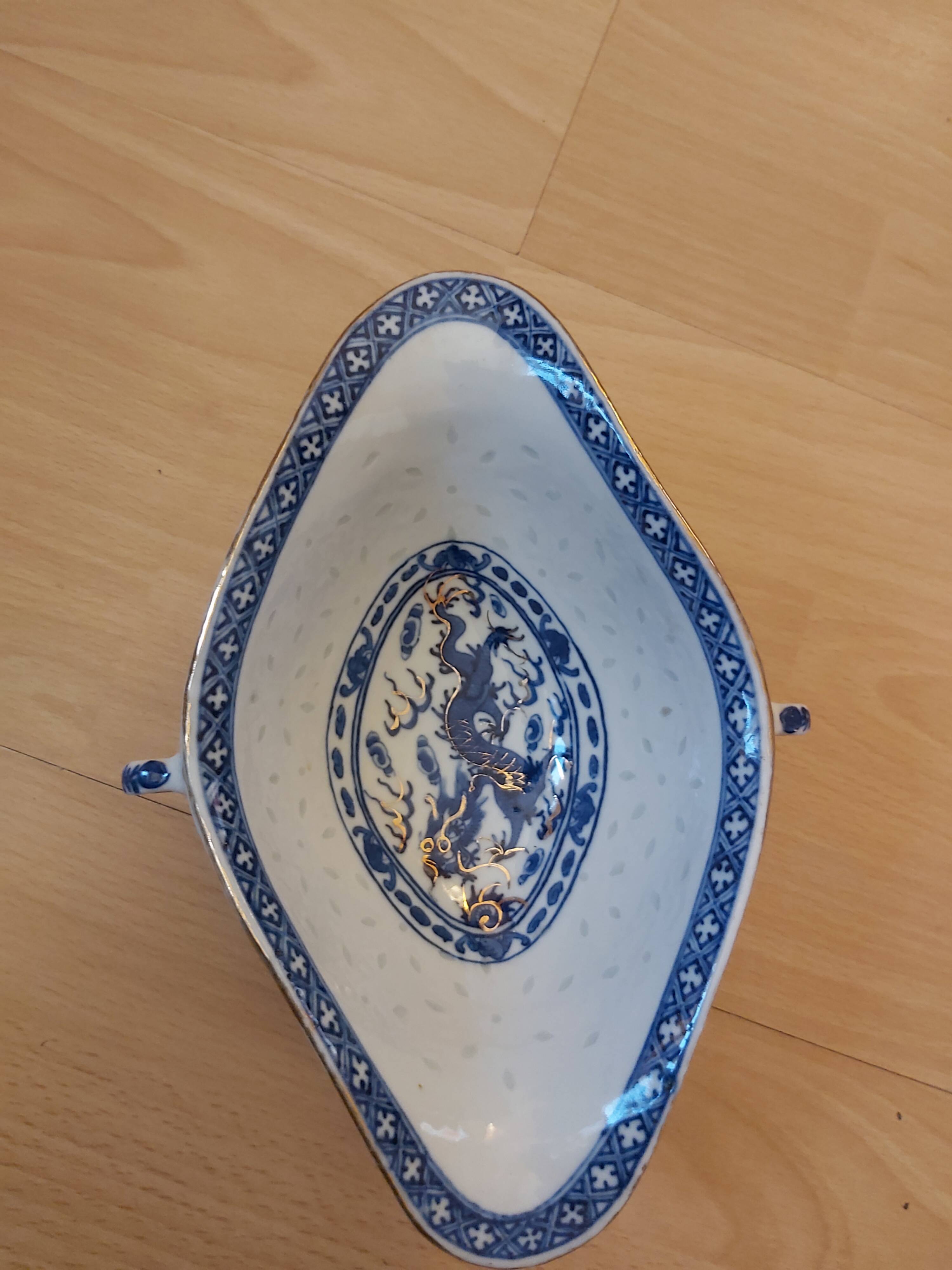 Chinese porcelain sausage called rice seed from the 1960s