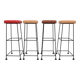 Ensemble de 4 tabourets de barre Wire années 1960