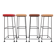 Ensemble de 4 tabourets de barre Wire années 1960