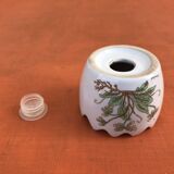 Salière / Poivrière  Céramique forme Oeuf  Décor Couslip (primevère)