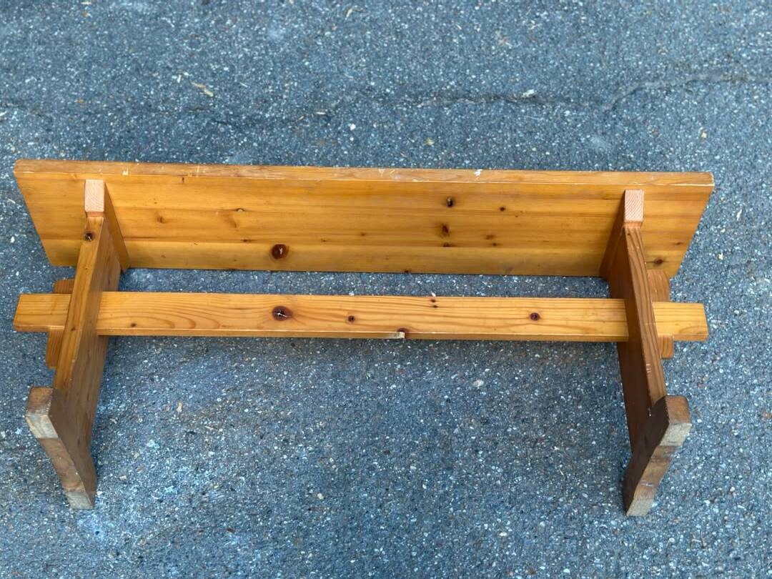 2 bancs en pin massif rustique style chalet / ferme 110cm