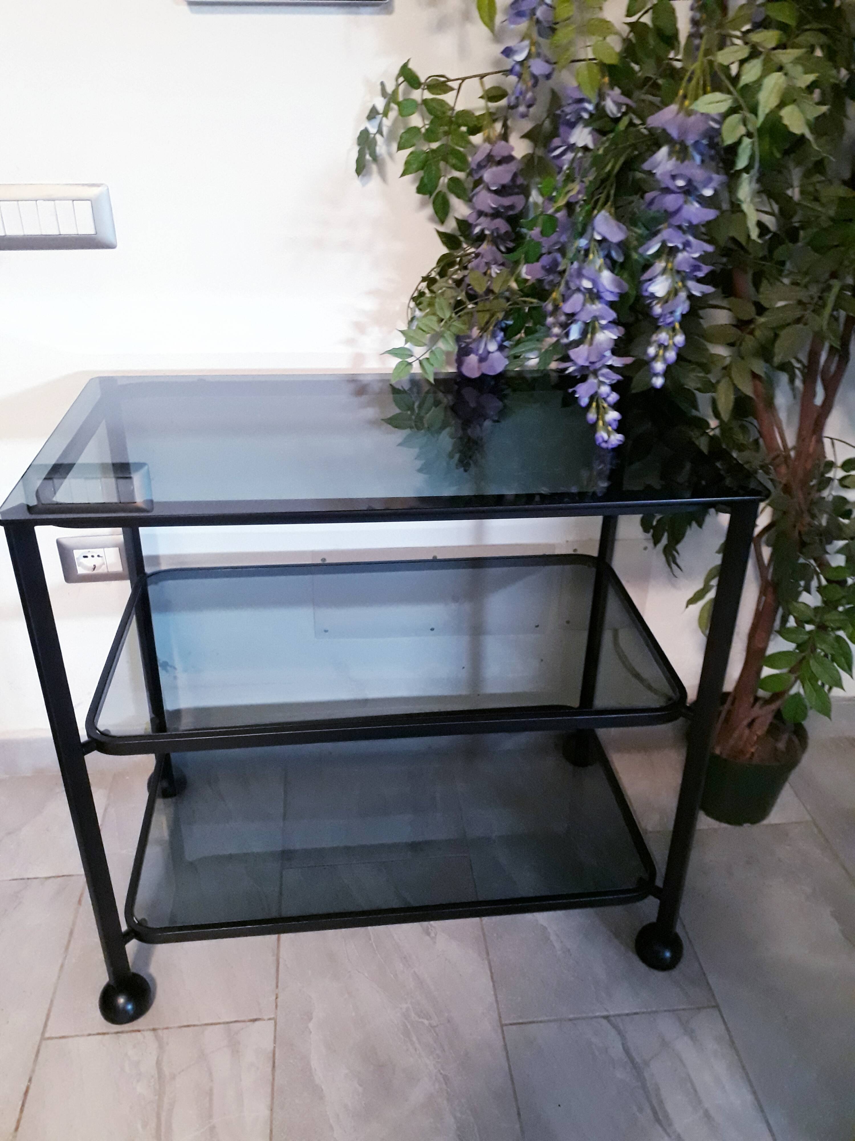 Italian designer trolley 1970's space age signed Allegri