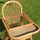 Chaise haute pour enfant en rotin