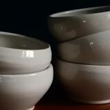 5 stoneware bowls Digoin Sarreguemines grespots