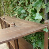 Old solid oak corner shelf