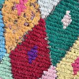Boucherouite Moroccan Berber Multicolor Rug, 135x260 cm