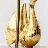 Pair of Philippe Jean Sculptural Brass Bird Table Lamps, Signed Limited Editions